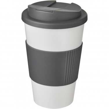 Logotrade presentreklam bild: Americano® 350 ml mugg med grepp och spillsäkert lock