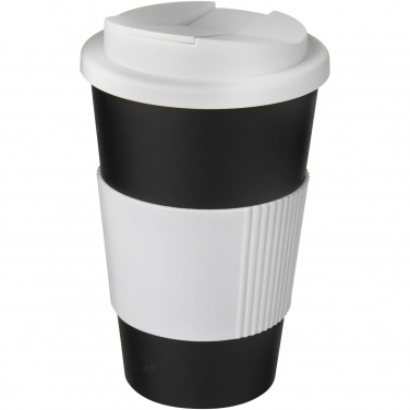 Logotrade reklamprodukter bild: Americano® 350 ml mugg med grepp och spillsäkert lock