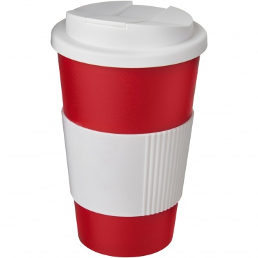 Logotrade reklamprodukter bild: Americano® 350 ml mugg med grepp och spillsäkert lock