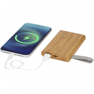 Logotrade presentreklam bild: Tulda 5000 mAh powerbank bambu