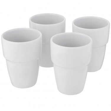 Logotrade reklamprodukter bild: Staki 4-delars 280 ml staplingsbar mugg i presentförpackning