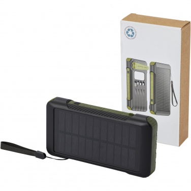 Logotrade reklamprodukter bild: Soldy 10 000 mAh powerbank med soldynamo av RCS-återvunnen plast