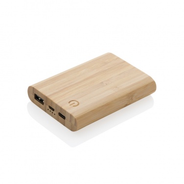 Logotrade kampanjprodukter bild: 5.000 mAh powerbank i bambu