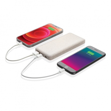 Logotrade profilreklam bild: Vetestrå 10.000 mAh powerbank