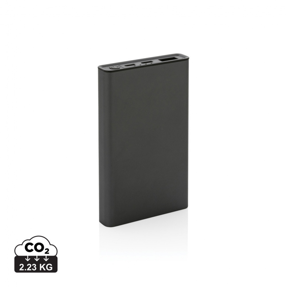 Logotrade reklamprodukter bild: Terra 5.000 mAh powerbank RCS återvunnen aluminium