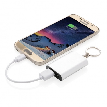 Logotrade profilprodukter bild: 1.000 mAh nyckelring powerbank