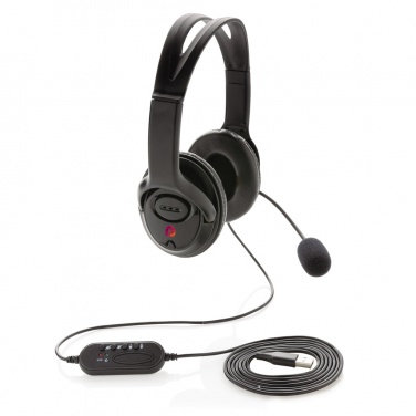 Logotrade presentreklam bild: Over-ear headset med kabel