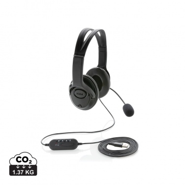 Logotrade presentreklam bild: Over-ear headset med kabel