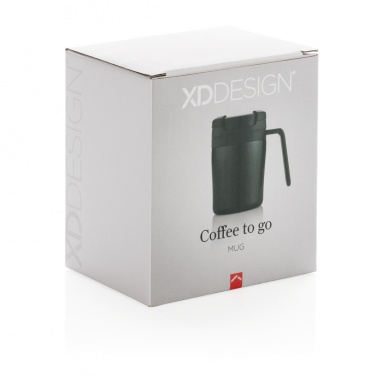 Logotrade profilprodukter bild: Coffee to go termosmugg med handtag