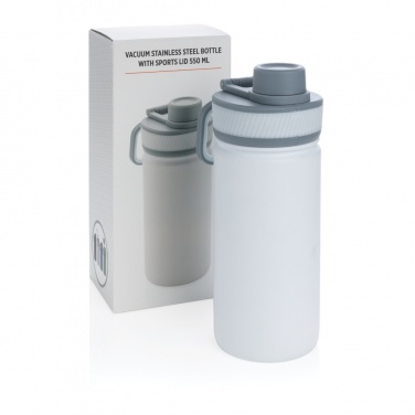 Logotrade reklamprodukter bild: Vakuumflaska i stainless steel med sportlock 550ml