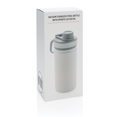 Logotrade presentreklam bild: Vakuumflaska i stainless steel med sportlock 550ml