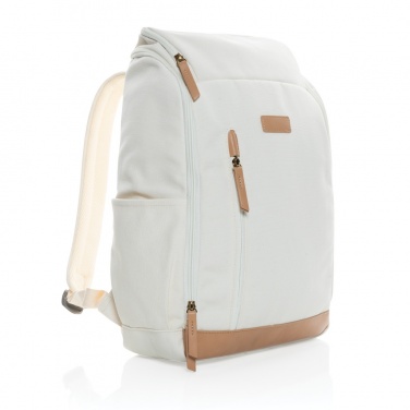 Logotrade profilreklam bild: Impact AWARE™ 15" laptopryggsäck i 16 oz. återvunnen canvas