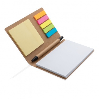 Logotrade presentreklam bild: Kraftpapper sticky notes A6 med penna