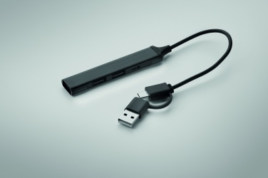 Logotrade profilreklam bild: USB 4 portar hubb 19 cm