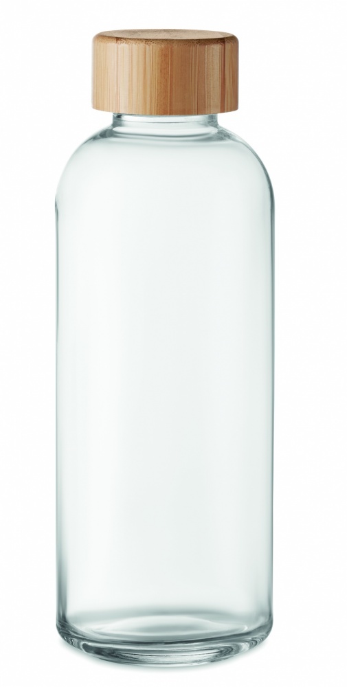 Logotrade reklamprodukter bild: Glasflaska med bambulock 650ml