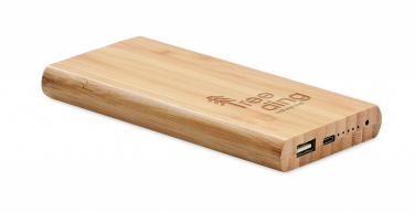 Logotrade profilreklam bild: 6000 mAh Powerbank i bambu