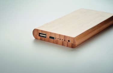 Logotrade profilprodukter bild: 6000 mAh Powerbank i bambu