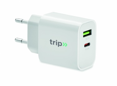 Logotrade reklamprodukter bild: 18W USB-laddare