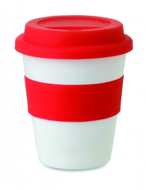 Logotrade profilreklam bild: Take away mugg PP silikon lock