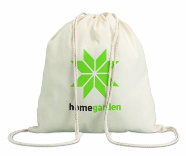 Logotrade reklamprodukter bild: Bomull 100 gsm drawstring bag