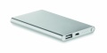 Aluminium powerbank 4000 mAh, Matt Silver