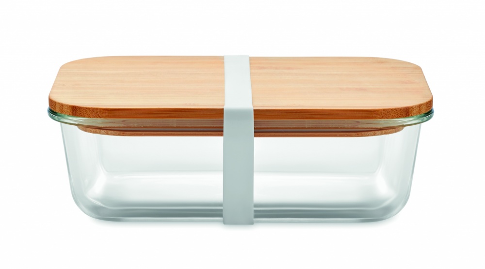 Logotrade presentreklam bild: Lunchbox i glas/bambu