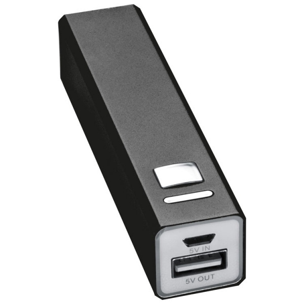 Logotrade reklamprodukter bild: Powerbank i metall PORT HOPE 2200mAh