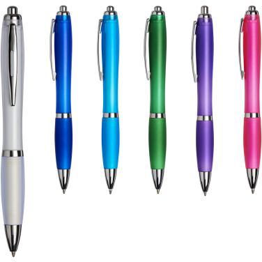 Logotrade profilprodukter bild: Curvy ballpoint pen with frosted barrel and grip