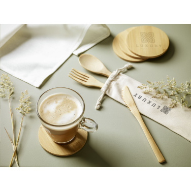 Logotrade kampanjprodukter bild: Bambu Coaster Set