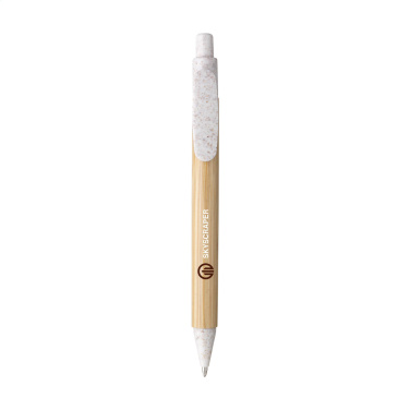 Logotrade profilprodukter bild: Bamboo Wheat Pen vete halm kulspetspenna