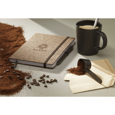 Logotrade profilprodukter bild: CoffeeGround Cork Paper Notebook A5