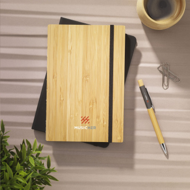 Logotrade presentreklam bild: Bambu Journal Naken Spine Paper Notebook A5