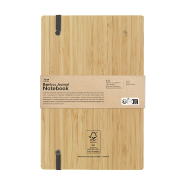 Logotrade presentreklam bild: Bambu Journal Naken Spine Paper Notebook A5