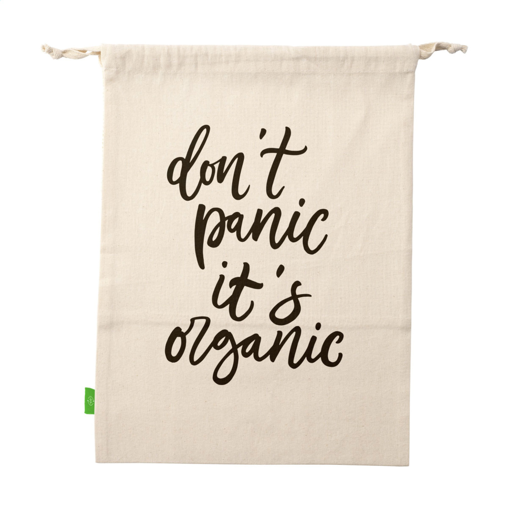 Logotrade presentreklam bild: Natura Organic GOTS Mesh Bag (120 g/m²) fruktpåse