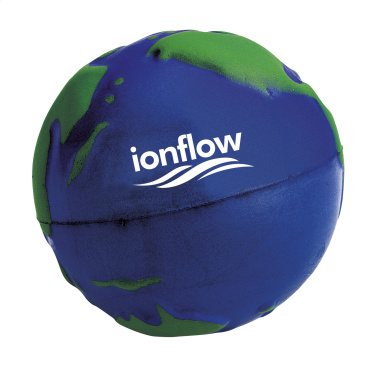 Logotrade reklamprodukter bild: StressGlobe Ø 6,5cm stressboll