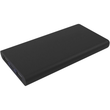 Logotrade reklamprodukter bild: SCX.design P40 10 000 mAh upplyst trådlös powerbank i gummi