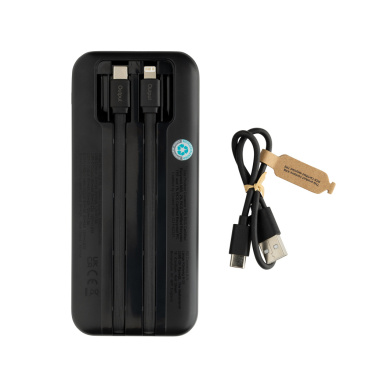 Logotrade profilreklam bild: Turbopack RCS plast powerbank 10.000 integrerade kablar