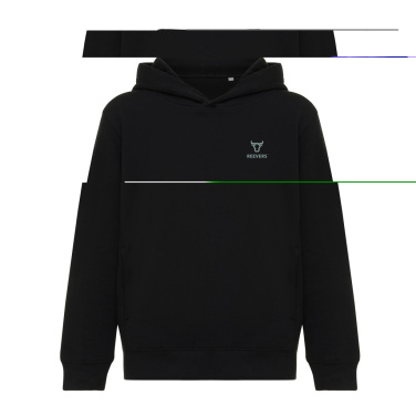 Logotrade profilprodukter bild: Iqoniq Yengo hoodie i återvunnen bomull med sidofickor för b