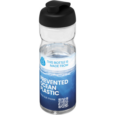 Logotrade profilprodukter bild: H2O Active® Eco Base 650 ml sportflaska med uppfällbart lock