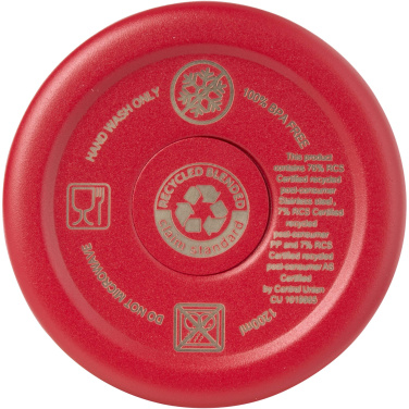 Logotrade presentreklam bild: Sydney dubbelväggig vakuumisolerad kopparmugg med sugrör, 1 200 ml