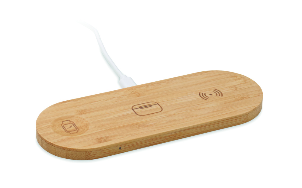 Logotrade reklamprodukter bild: 3 i 1 15W trådlös laddare