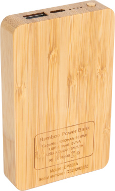 Logotrade reklamprodukter bild: Powerbank 5000 mAh med upplyst logotyp