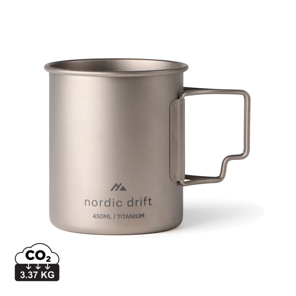 Logotrade profilreklam bild: Nordic Trail ultralätt titaniummugg 450 ml