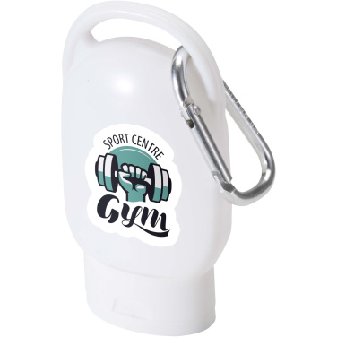 Logotrade kampanjprodukter bild: Rosie SPF 30 solkräm med karbinhake