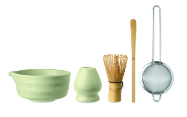 Logotrade presentreklam bild: Matcha tea set 5 st