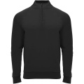Epiro långärmad unisex sweatshirt med kvartslång dragkedja, Svart